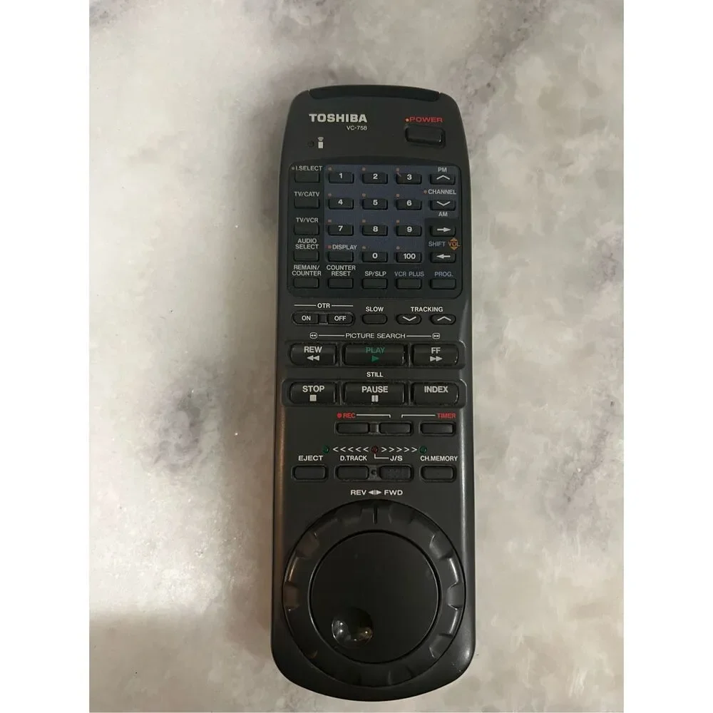 Toshiba VC-758 Remote Control Genuine OEM VCR VHS Player Tested Works FAST SH